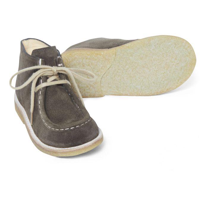 Suede Lace-Up Boots Verde oliva- Imagen del producto n°2
