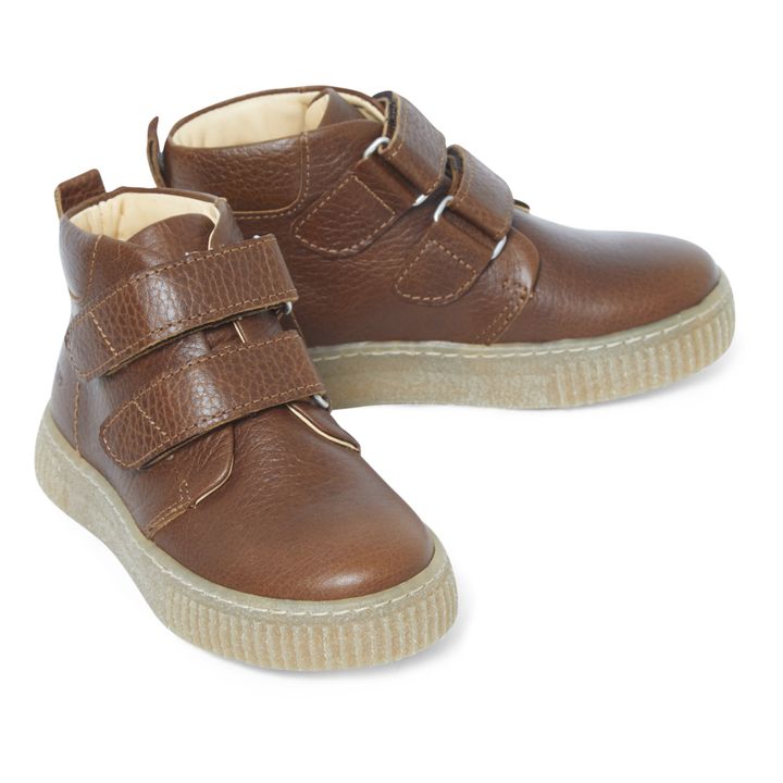 Baskets Montantes Scratchs | Cognac- Image produit n°1