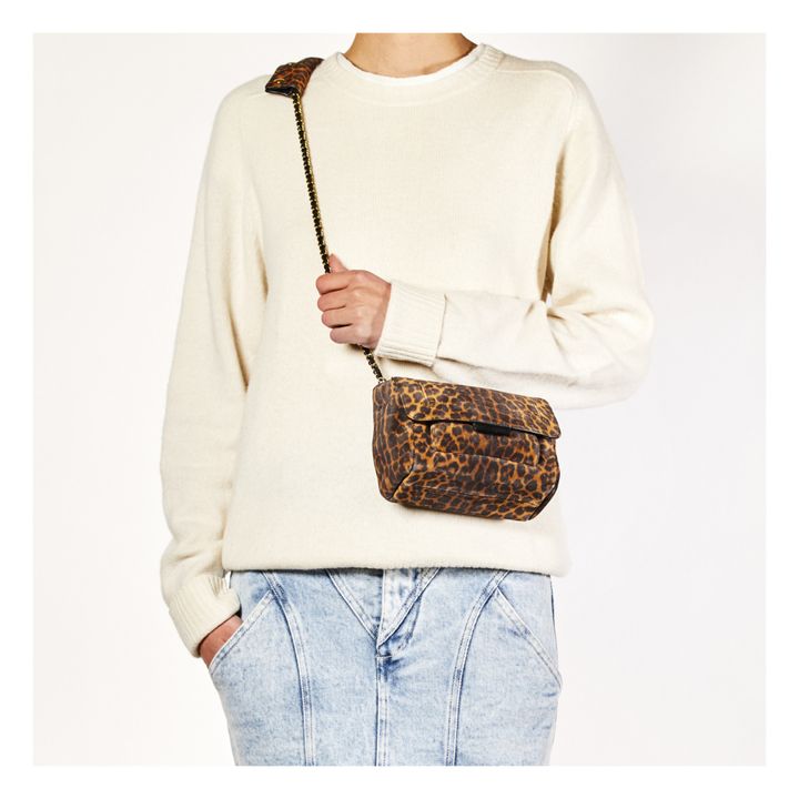 Bolso Lulu S Becerro Leopardo | Marrón- Imagen del producto n°1