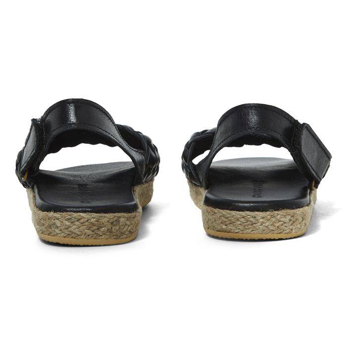 Braided Espadrille Sandals | Black- Product image n°5