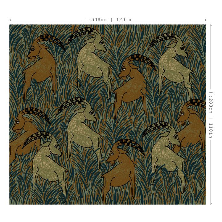 Antelope Wall Decoration Verde Kaki- Imagen del producto n°2