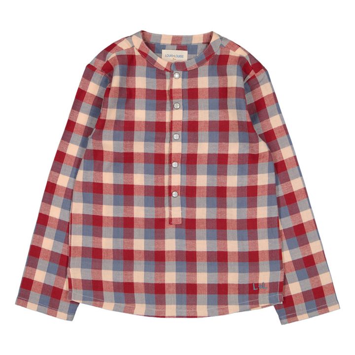 Kurta Karomuster Grand-Père | Blau- Produktbild Nr. 0