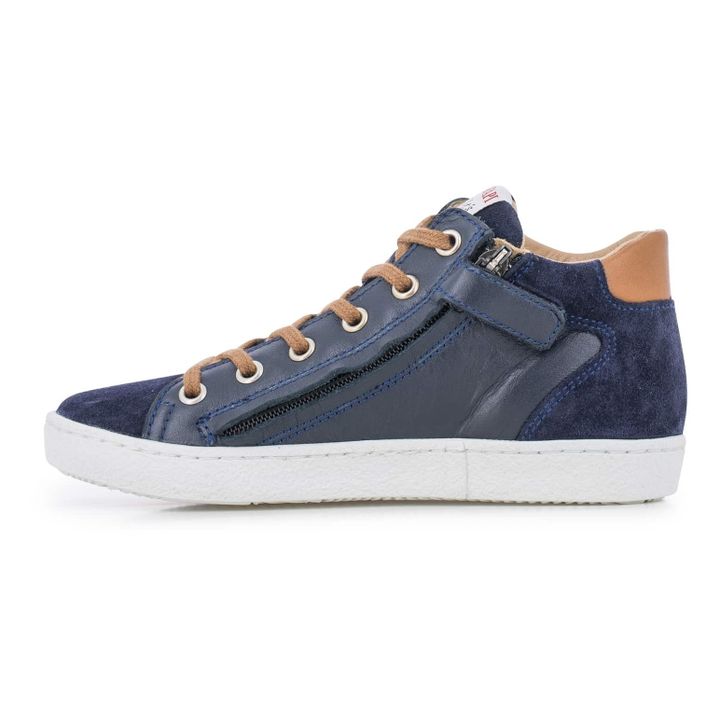 Lace-Up Zip Sneakers Navy blue- Product image n°2