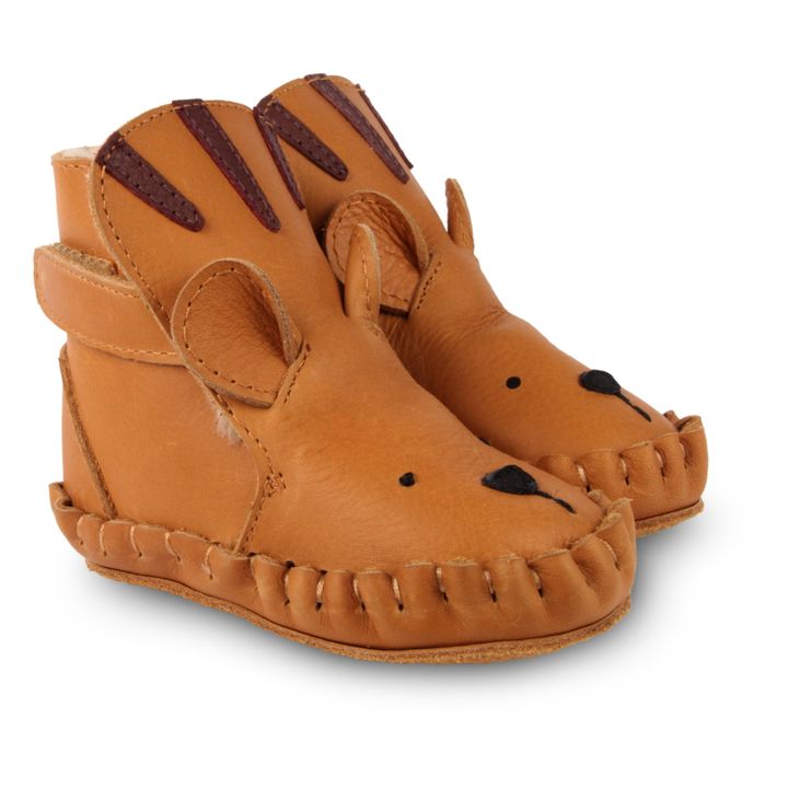 Patucos con forro Kapi Tigre | Camel- Imagen del producto n°0