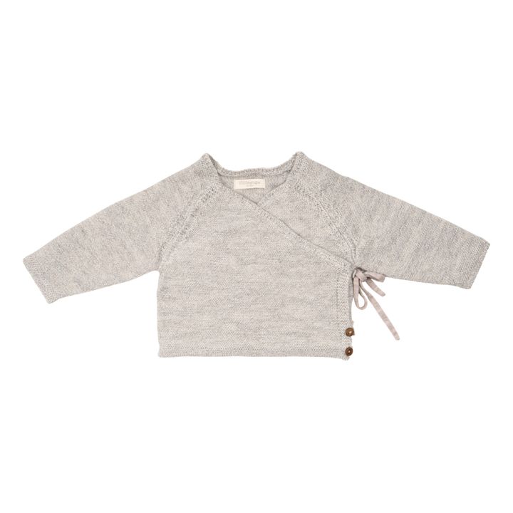 Pull Cache-Cœur Alpaga Koala | Gris clair- Image produit n°0