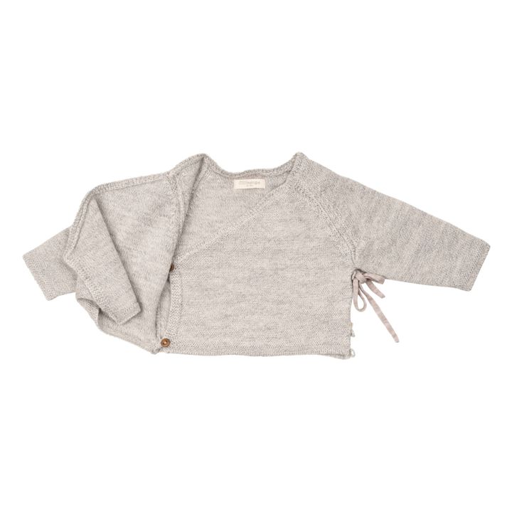 Koala Alpaca Wool Wrap Over Jumper | Hellgrau- Produktbild Nr. 3