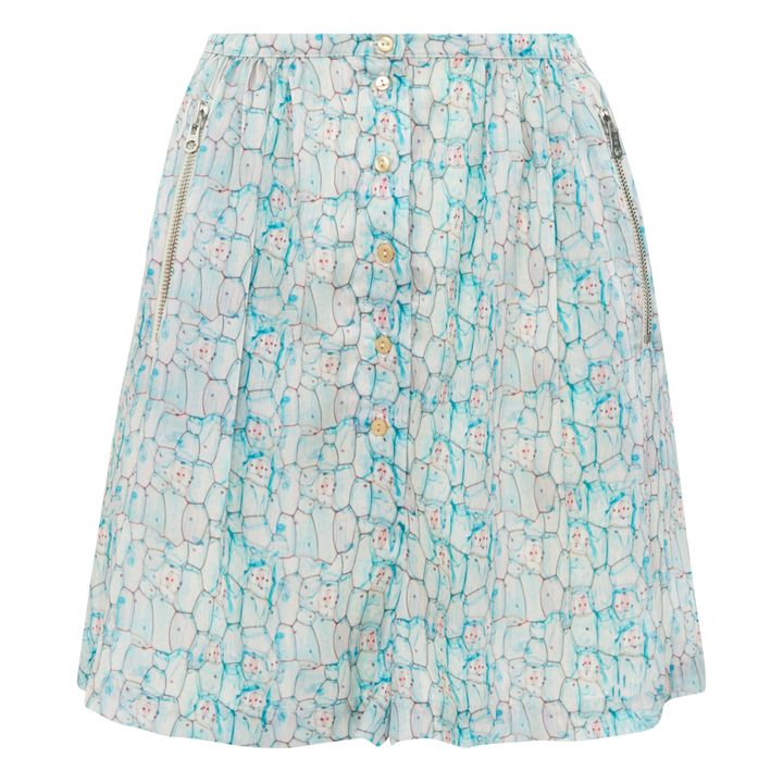 Short Doll Imprimé Cellules | Bleu ciel- Image produit n°0