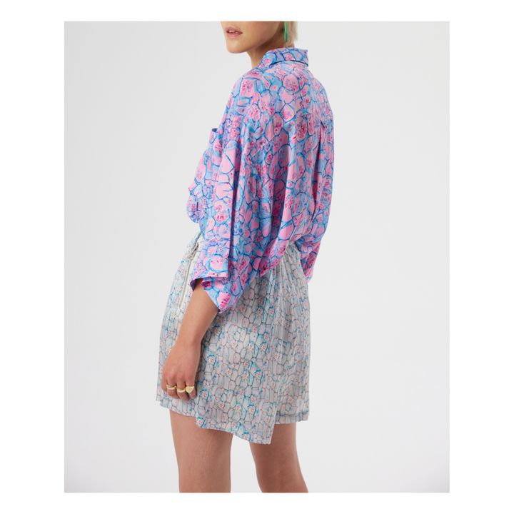 Short Doll Imprimé Cellules | Bleu ciel- Image produit n°3
