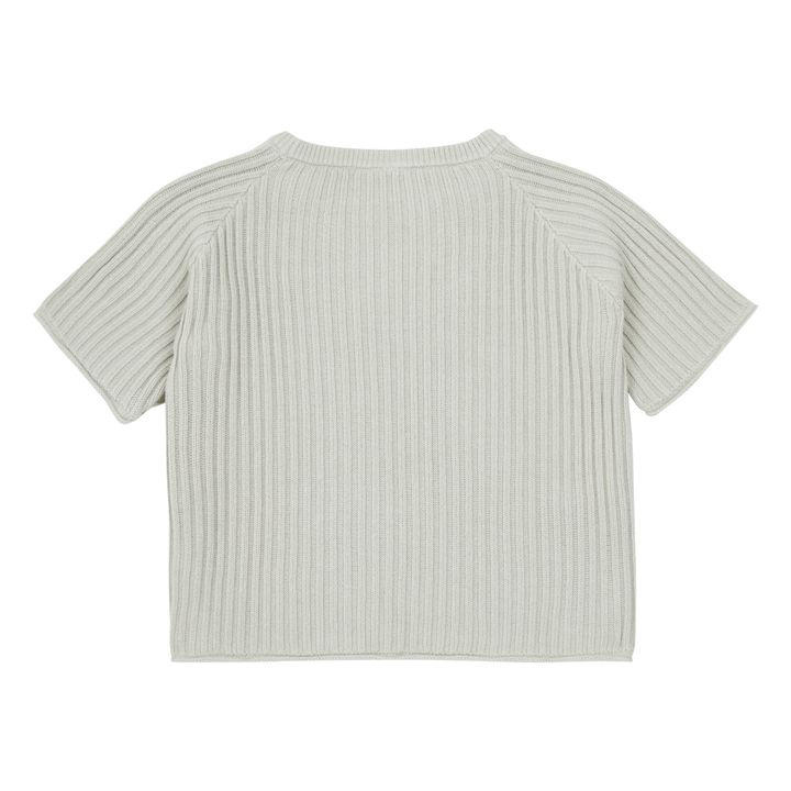 T-Shirt Oversize Maille Côteléee Gris- Image produit n°2
