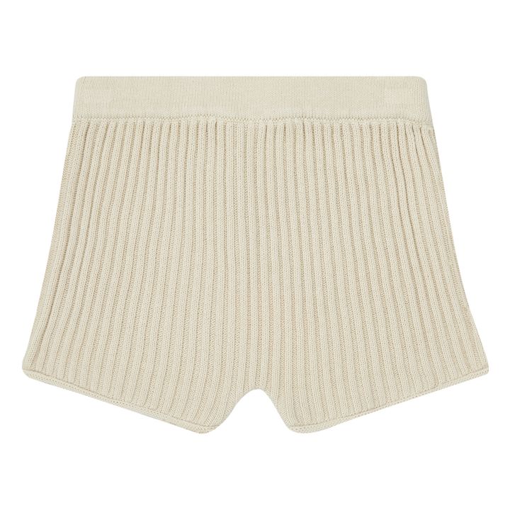 Short Maille Côteléee Beige- Image produit n°0