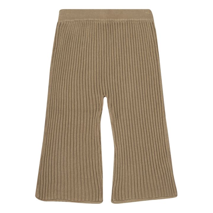 Pantalon Maille Côteléee Camel- Image produit n°0