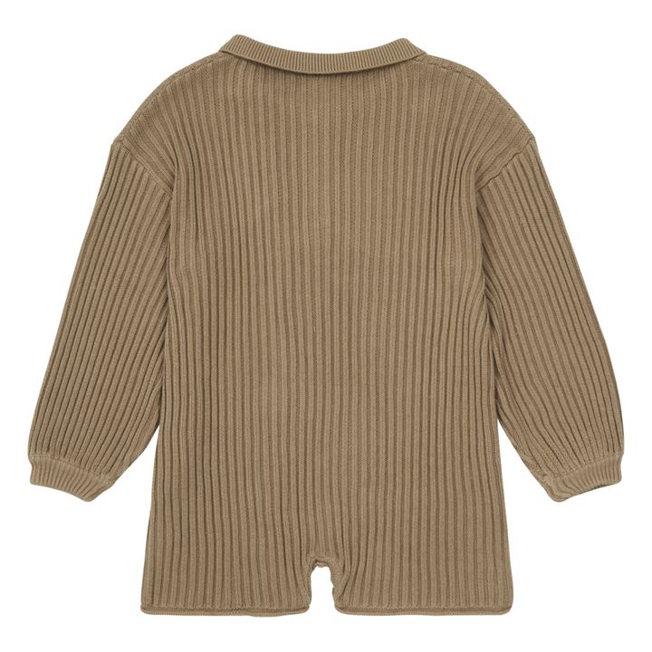 Combishort Maille Côteléee Boutonnée | Camel- Image produit n°2