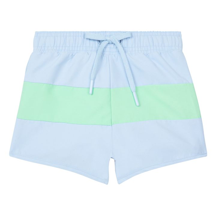 Short de Bain Tricolore | Bleu Clair- Image produit n°0