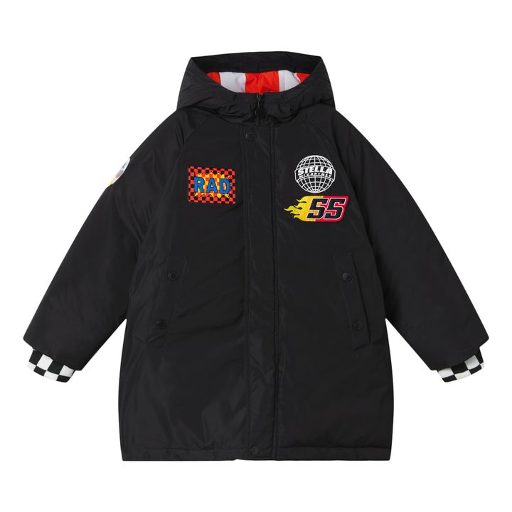 Recycled Polyester Parka with Patches | Negro- Imagen del producto n°0