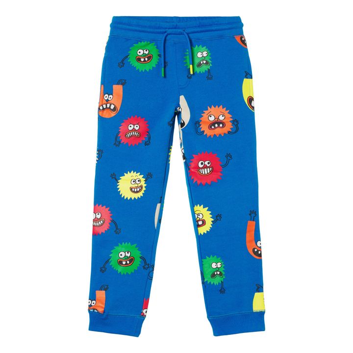 Jogger Monstres Coton Bio | Bleu électrique- Image produit n°0