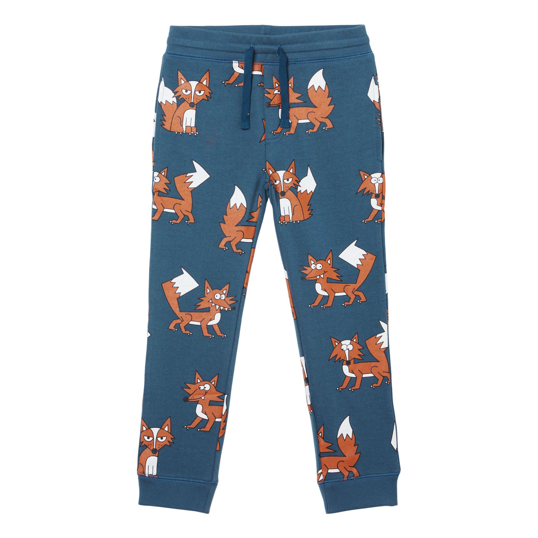 Organic Cotton Fox Joggers | Blue- Product image n°0