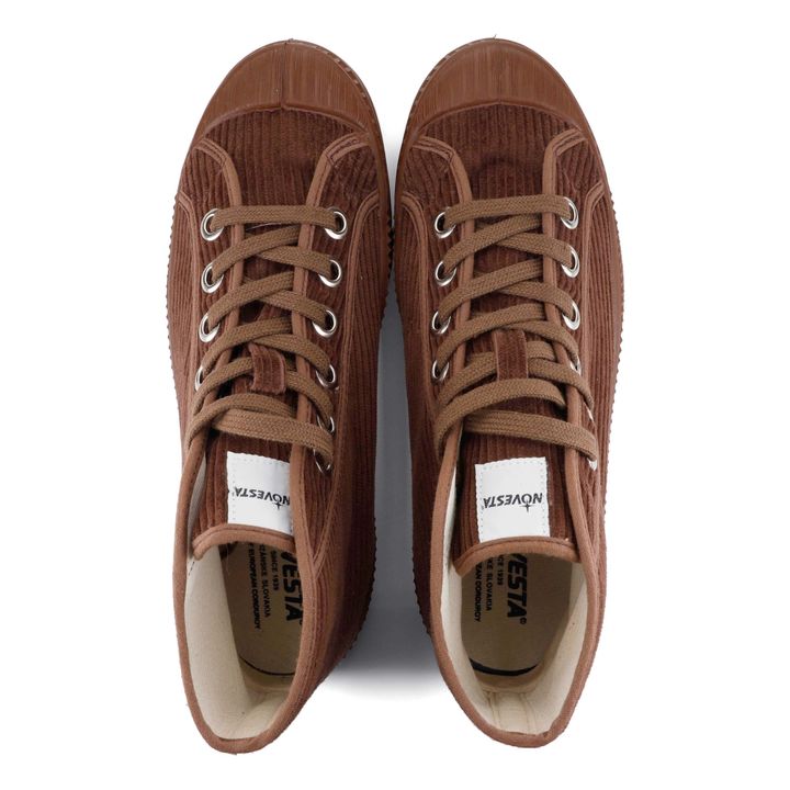 Star Corduroy High-Top Sneakers | Marrón- Imagen del producto n°4