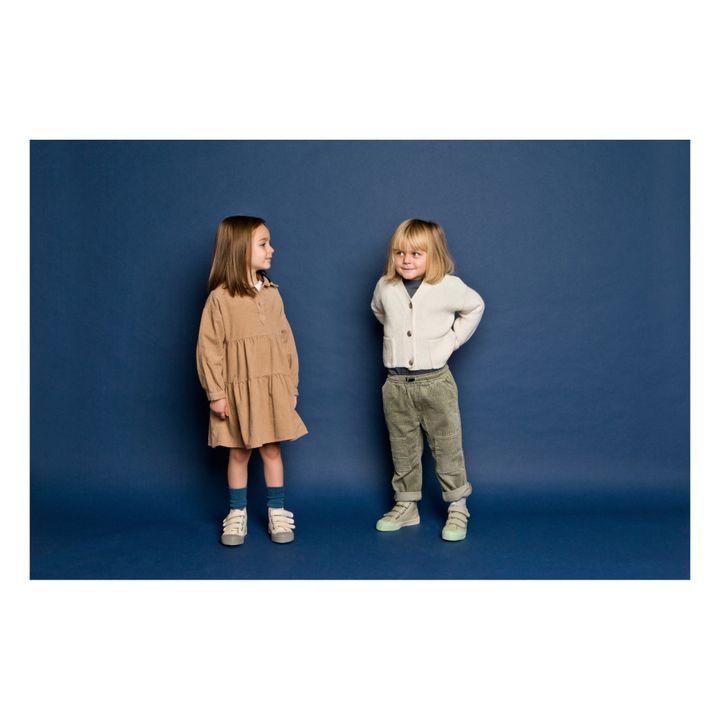 High-Top Velcro Sneakers | Beige- Product image n°1