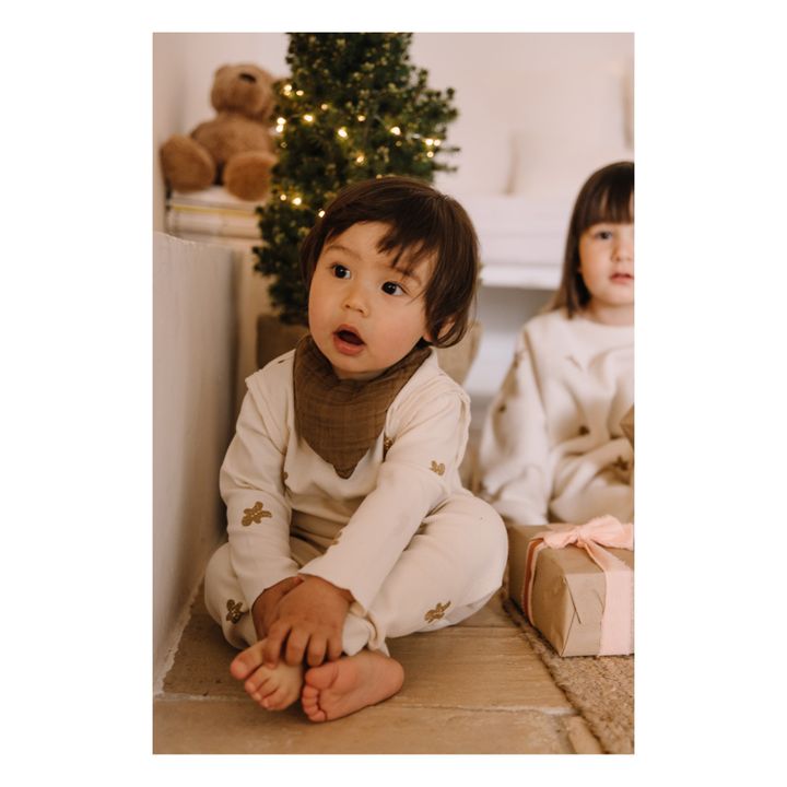 Bavoir Coton Bio Abel | Marron- Image produit n°1