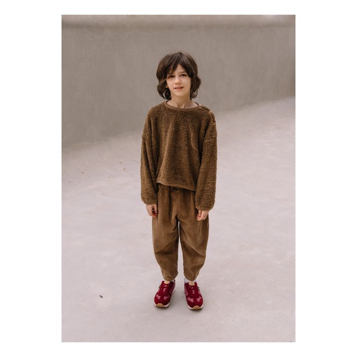Organic Cotton Corduroy Carrot Trousers | Marrón- Imagen del producto n°2