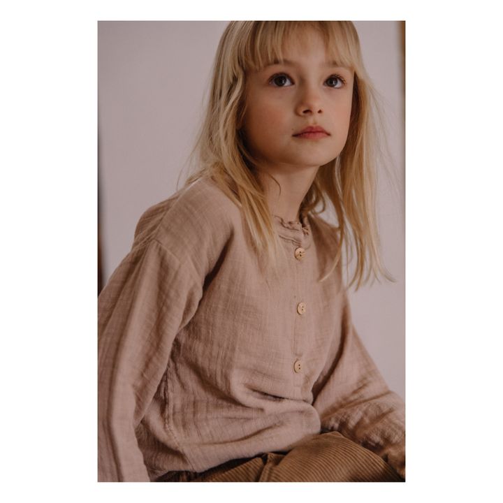 Olympe Organic Cotton Muslin Blouse | Rosa- Imagen del producto n°4