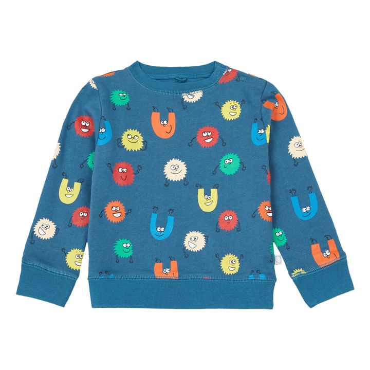 Sweat Monstres Coton Bio Bleu marine- Image produit n°0