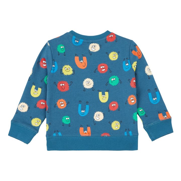 Sweat Monstres Coton Bio Bleu marine- Image produit n°1