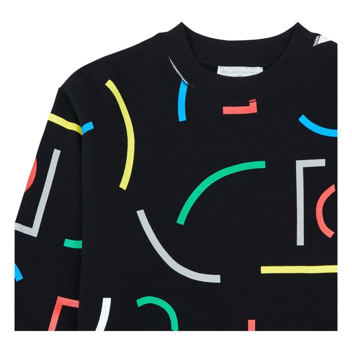Sweat Graphique Coton Bio | Noir- Image produit n°1