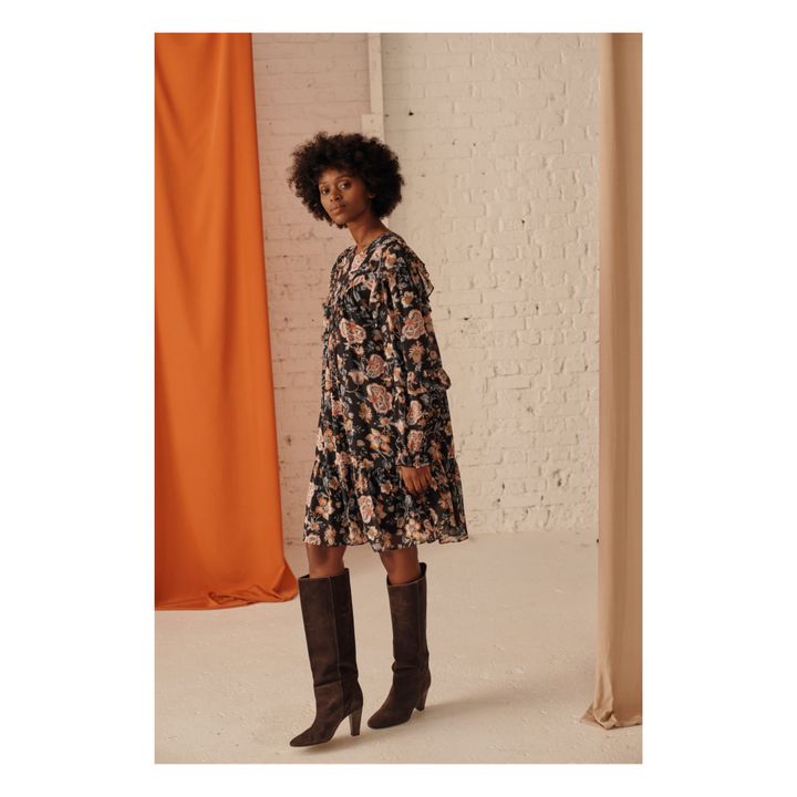 Ottela Silk Dress - Women’s Collection - Gris Antracita- Imagen del producto n°3