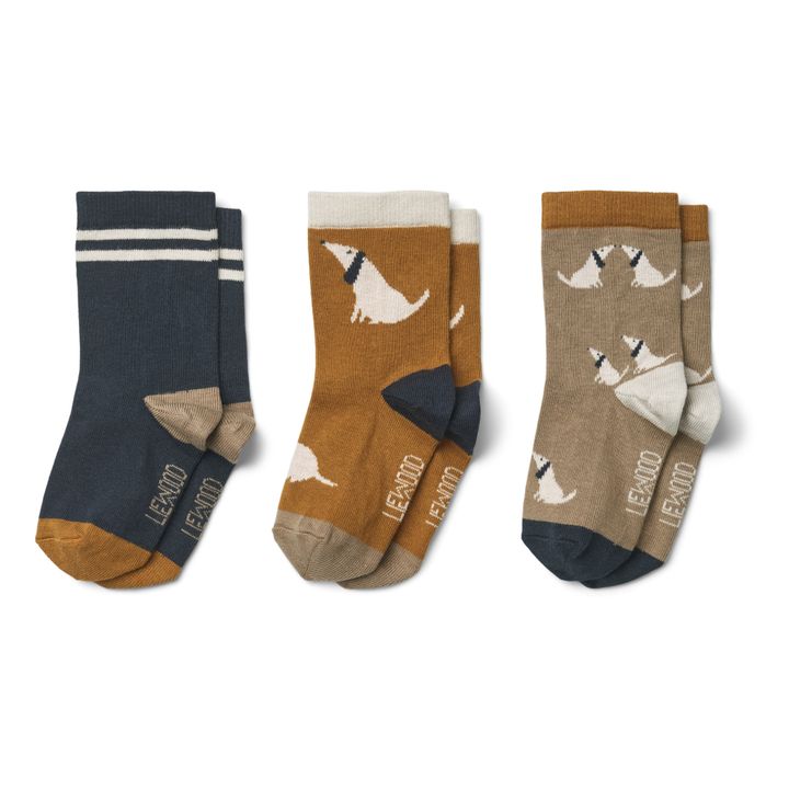 Lot de 3 paires de Chaussettes Silas Marron- Image produit n°0