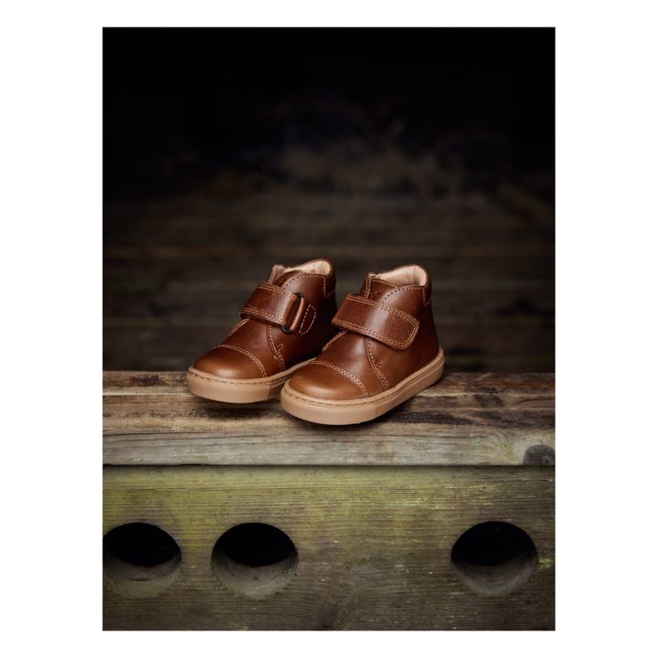 Botas de caña baja con velcro Kicks | Castaño- Imagen del producto n°1