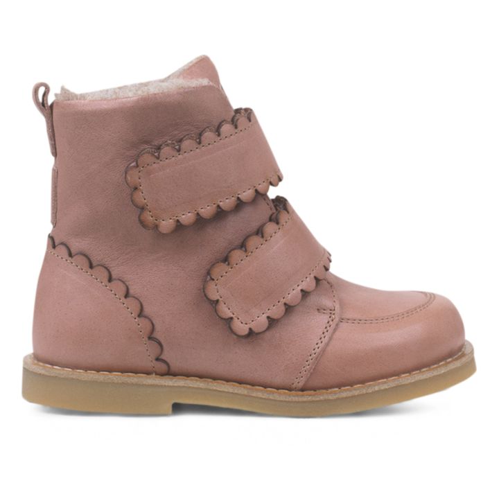 Scallop Winter Fur-Lined Velcro Boots | Rosa Viejo- Imagen del producto n°0