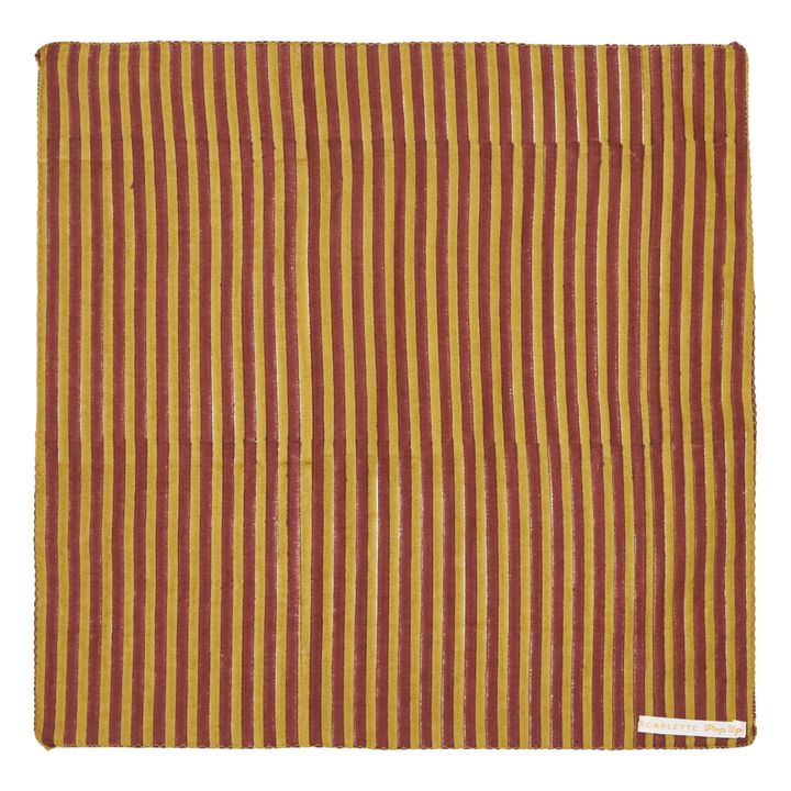 Serviettes de table Chandrapur en coton - Set de 4 Ocre- Image produit n°2