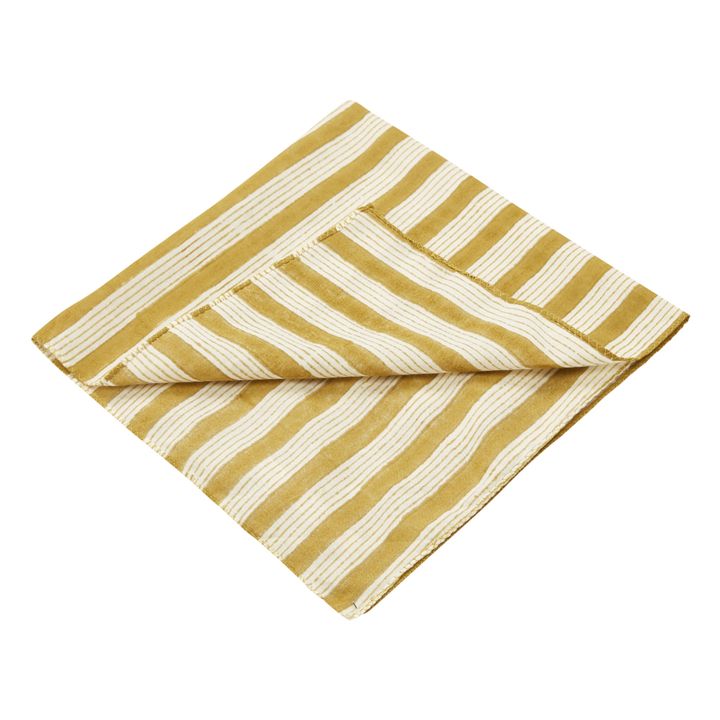 Serviettes de table Kakinada en coton - Set de 4 Ocre- Image produit n°0