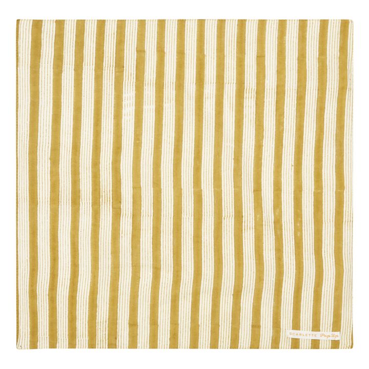 Serviettes de table Kakinada en coton - Set de 4 Ocre- Image produit n°2