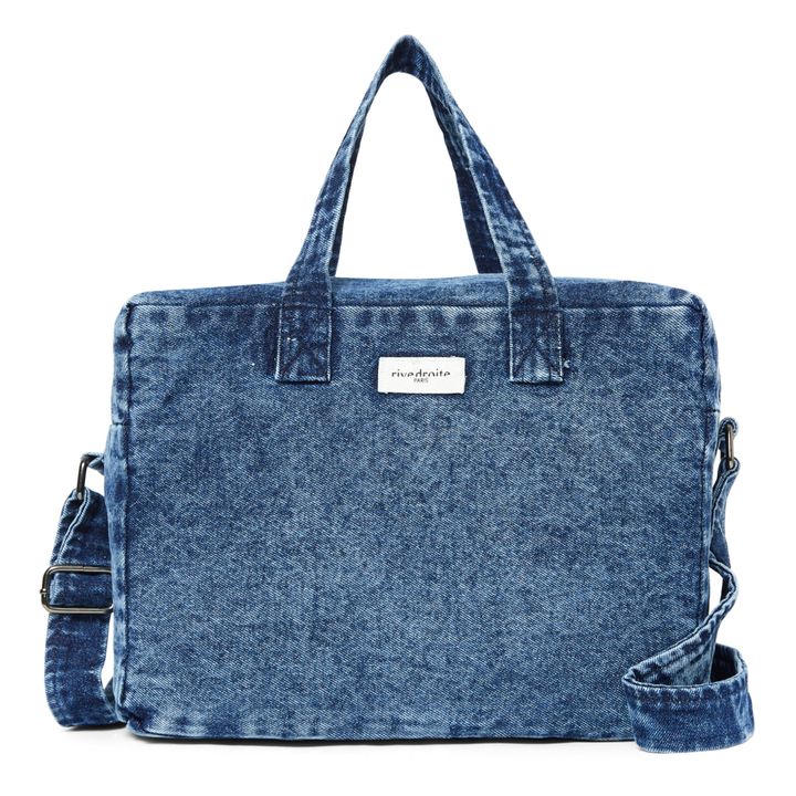 Sac 24h Sauval en denim recyclé Blue Snow- Image produit n°0