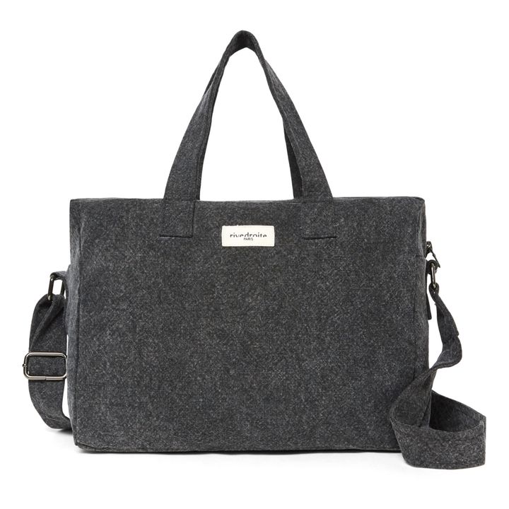 Sac 24h Sauval en coton recyclé Dark Snow- Image produit n°0