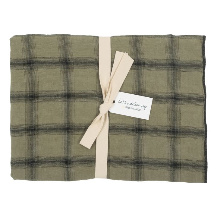 Funda de almohada de lino lavado Highlands | Verde Kaki- Imagen del producto n°4