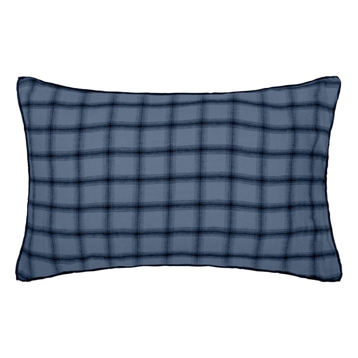 Highlands Washed Linen Pillowcase | Midnight blue- Product image n°3