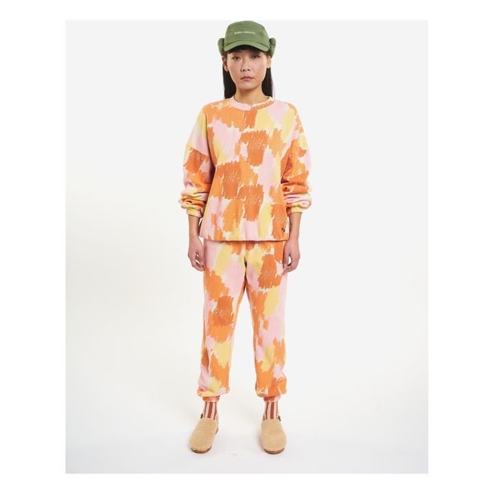 Organic Cotton Camouflage Oversize Sweatshirt - Women’s Collection - Orange- Product image n°1