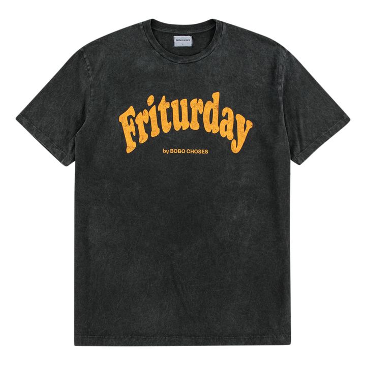 Friturday Organic Cotton T-shirt - Adult Collection | Gris Antracita- Imagen del producto n°0