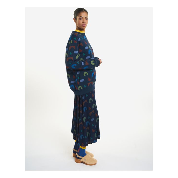 Playful Organic Cotton Sweatshirt - Adult Collection | Azul Marino- Imagen del producto n°5