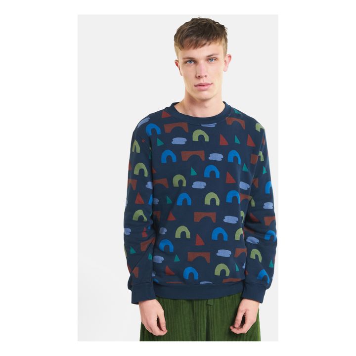 Playful Organic Cotton Sweatshirt - Adult Collection | Azul Marino- Imagen del producto n°7