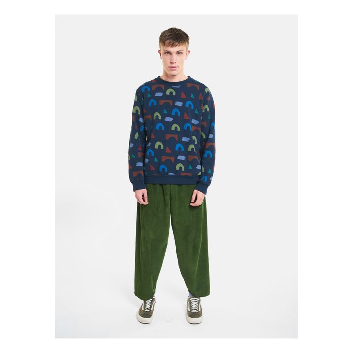 Playful Organic Cotton Sweatshirt - Adult Collection | Azul Marino- Imagen del producto n°9