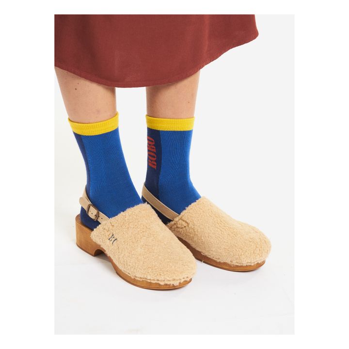 Set 2 Paires Chaussettes Colorblock - Collection Femme - Bleu marine- Image produit n°1