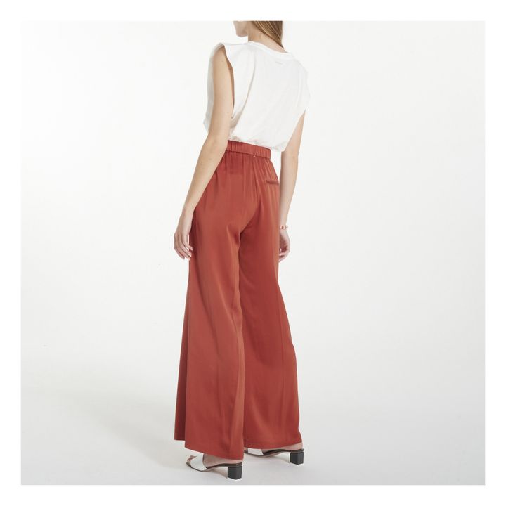 Silk Satin Trousers Rotbraun- Produktbild Nr. 2