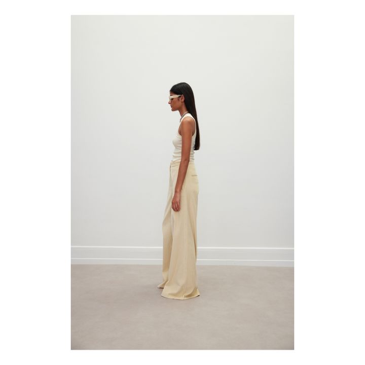 Livia Corduroy Flared Trousers Ecru- Product image n°3
