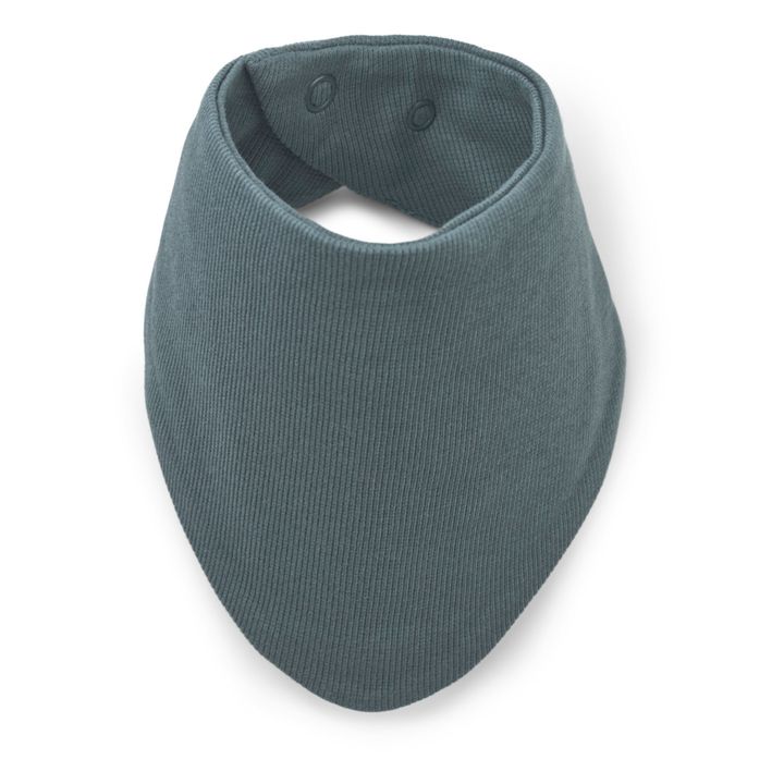 Bavoir bandana Anette-set de 2 | Bleu gris- Image produit n°1
