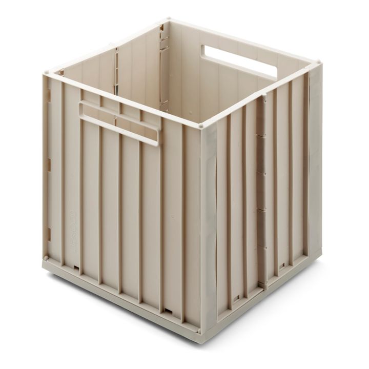 Boite de rangement Elijah et son couvercle Sable- Image produit n°1