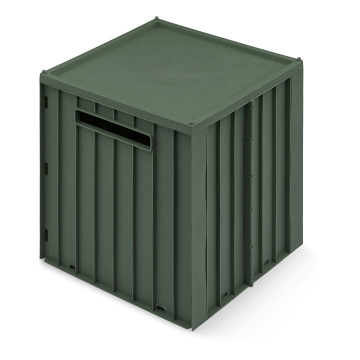 Boite de rangement Elijah et son couvercle | Vert foncé- Image produit n°0